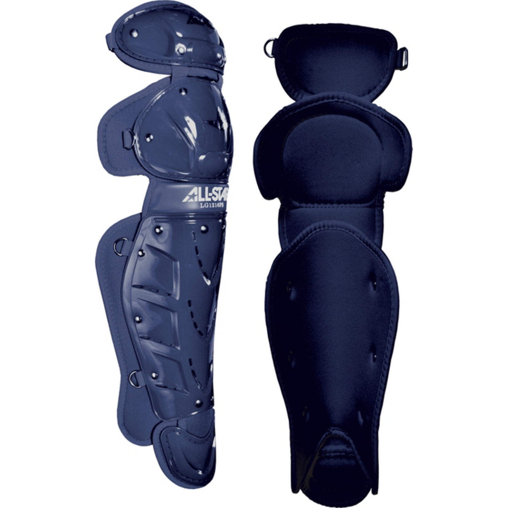 All Star All Star Youth Player's Series Catcher's Leg Guards - Ages 7-9 Navy