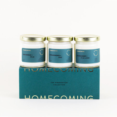 Homecoming The Hibernation Collection -Cedarwood + Pine, Cardamom + Star Anise and Fir Needle + Pear