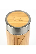 Bouteille à thé en bambou avec intérieur en porcelaine