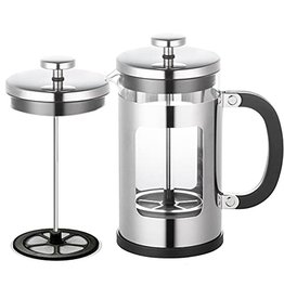 Cuisinox Presse-café à double paroi 1L en verre/MANCHE & SUPPORT EN ACIER