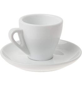 Ensemble tasse espresso blanc/soucoupe unitaire