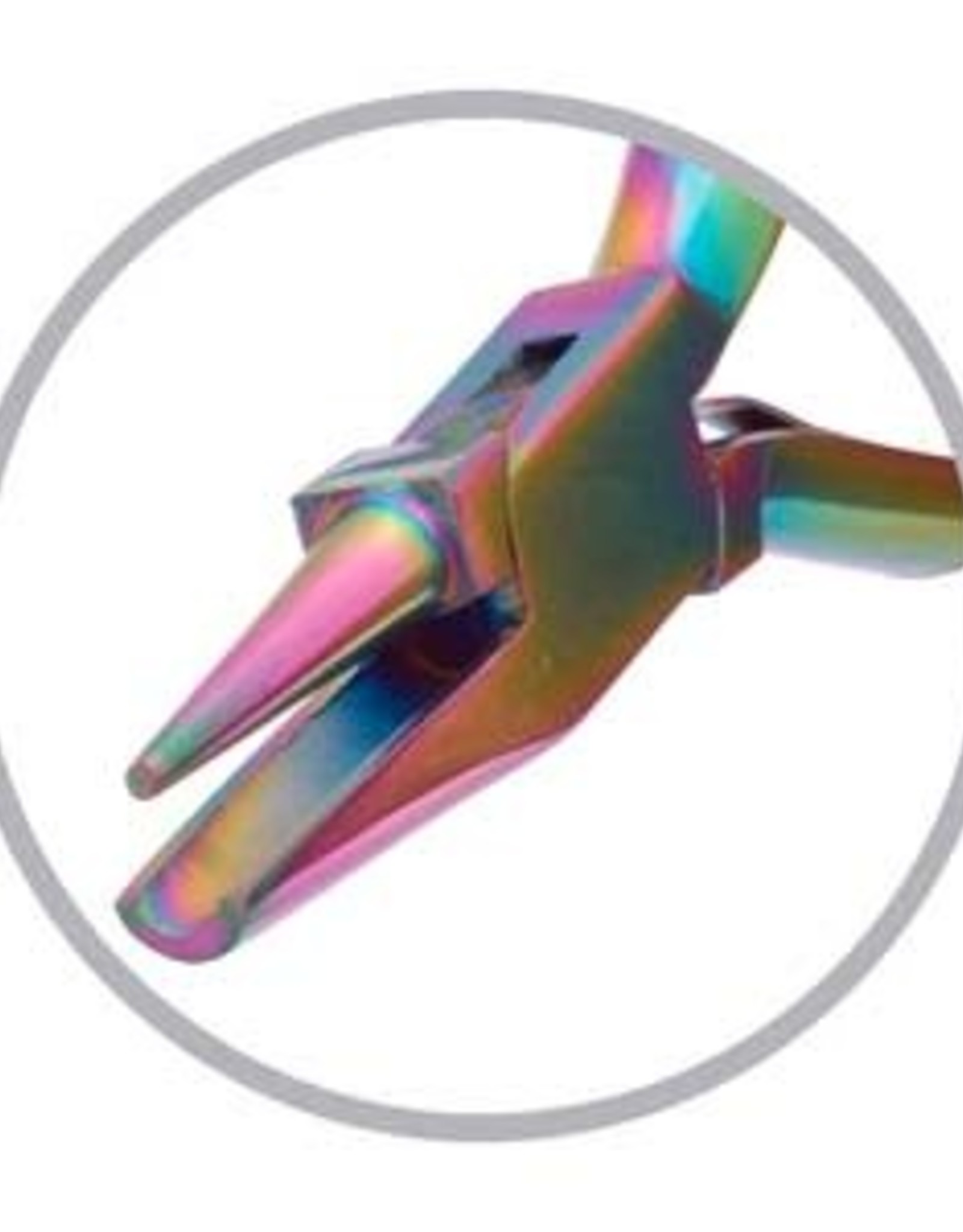 Beadsmith Chroma Rainbow Titanium Round Concave Pliers