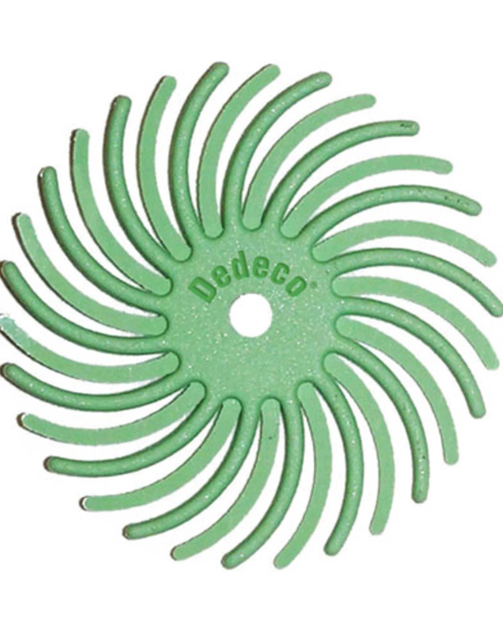 Eurotool Dedeco Sunburst Radial Bristle Discs 7/8'' Light Green Micron 1 Grit