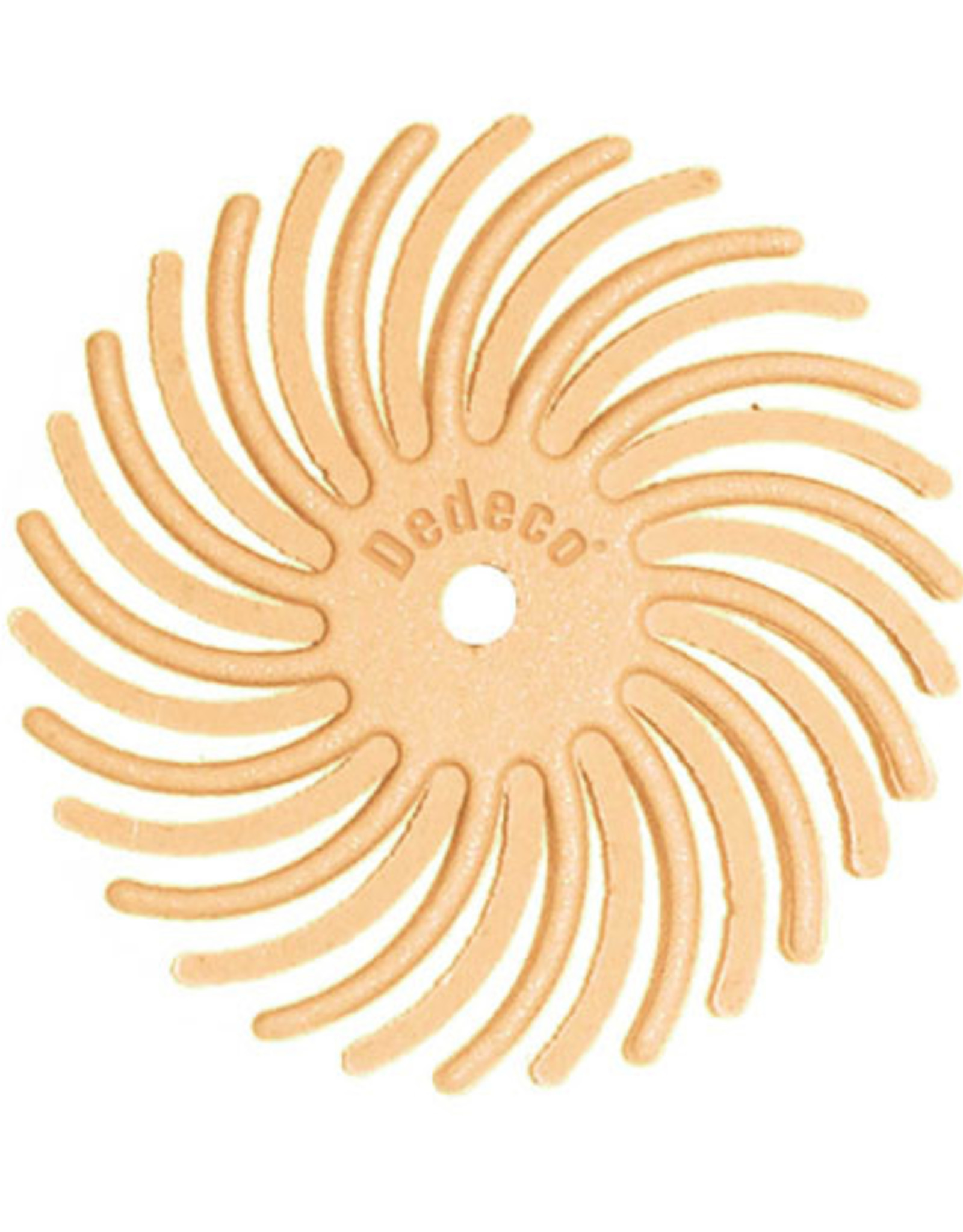 Eurotool Dedeco Sunburst Radial Bristle Discs 7/8'' Peach Micron 6 Grit