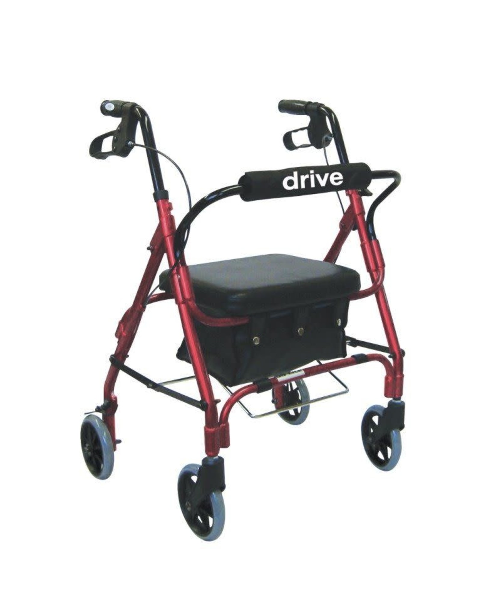 Drive Junior Aluminum Rollator - Red - 6" Castors