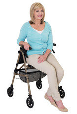 Signature Life Elite Travel Rollator - Champagne Gold