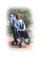 Drive Duet Rollator / Transport Chair - Burgundy