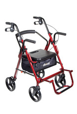 Drive Duet Rollator / Transport Chair - Burgundy