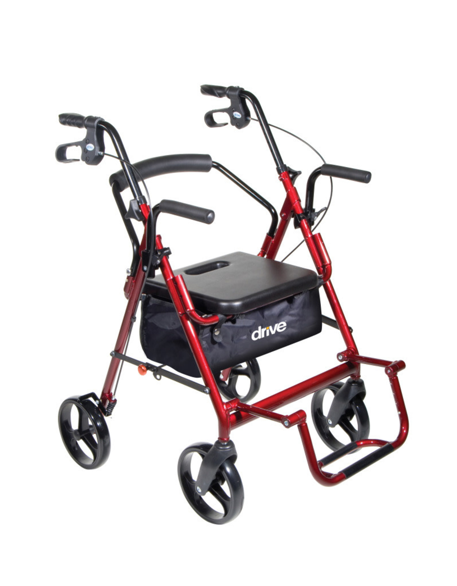 Drive Duet Rollator / Transport Chair - Burgundy