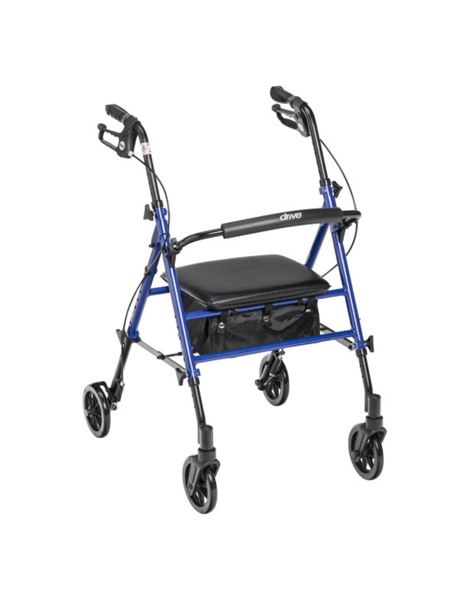 Drive Adjustable Height Rollator - Blue - 6" Castors