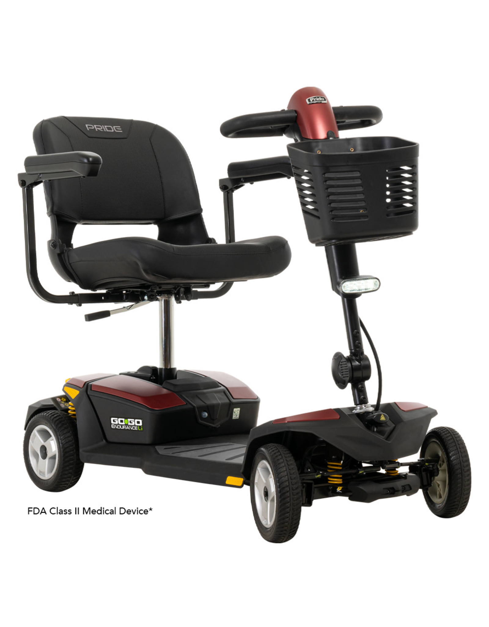 Pride Go-Go Endurance with 8AH Lithium Batteries & 20" Seat - S54LXLIT - 4 Wheel Scooter