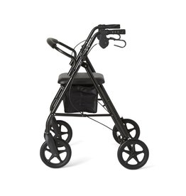 Medline Basic Steel Rollator with 8" Wheels, Black