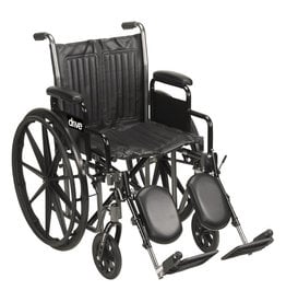 Drive Silver Sport 2 Wheelchair - 20" width, detachable desk arms, elevating footrests