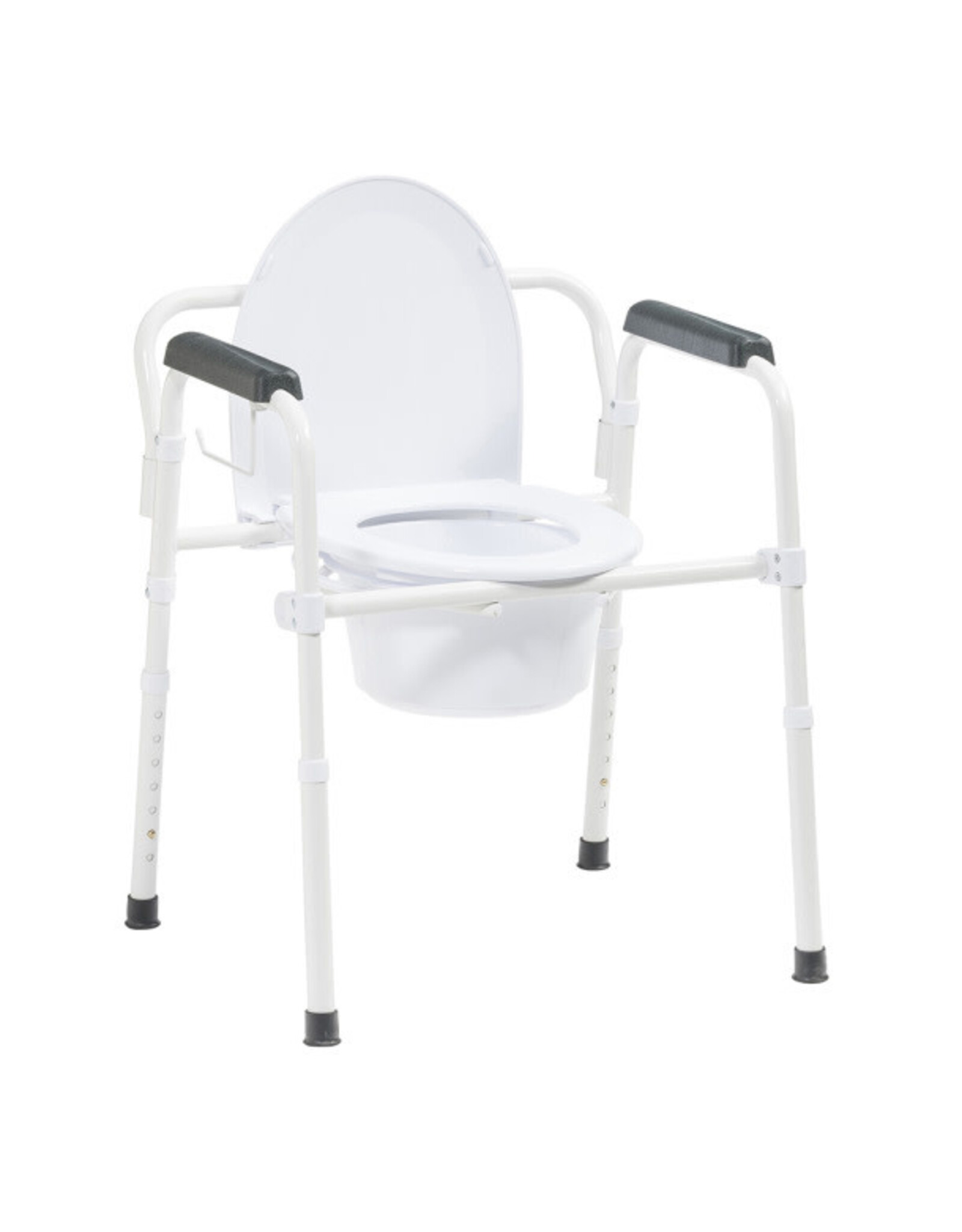 Drive Folding Deep Seat Commode - White