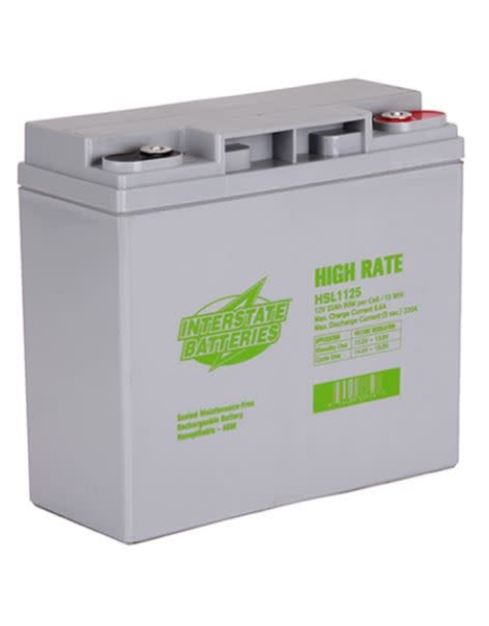 Interstate Battery 12V 22AH 90W SLA High Rate - Screw Terminal - HSL1125