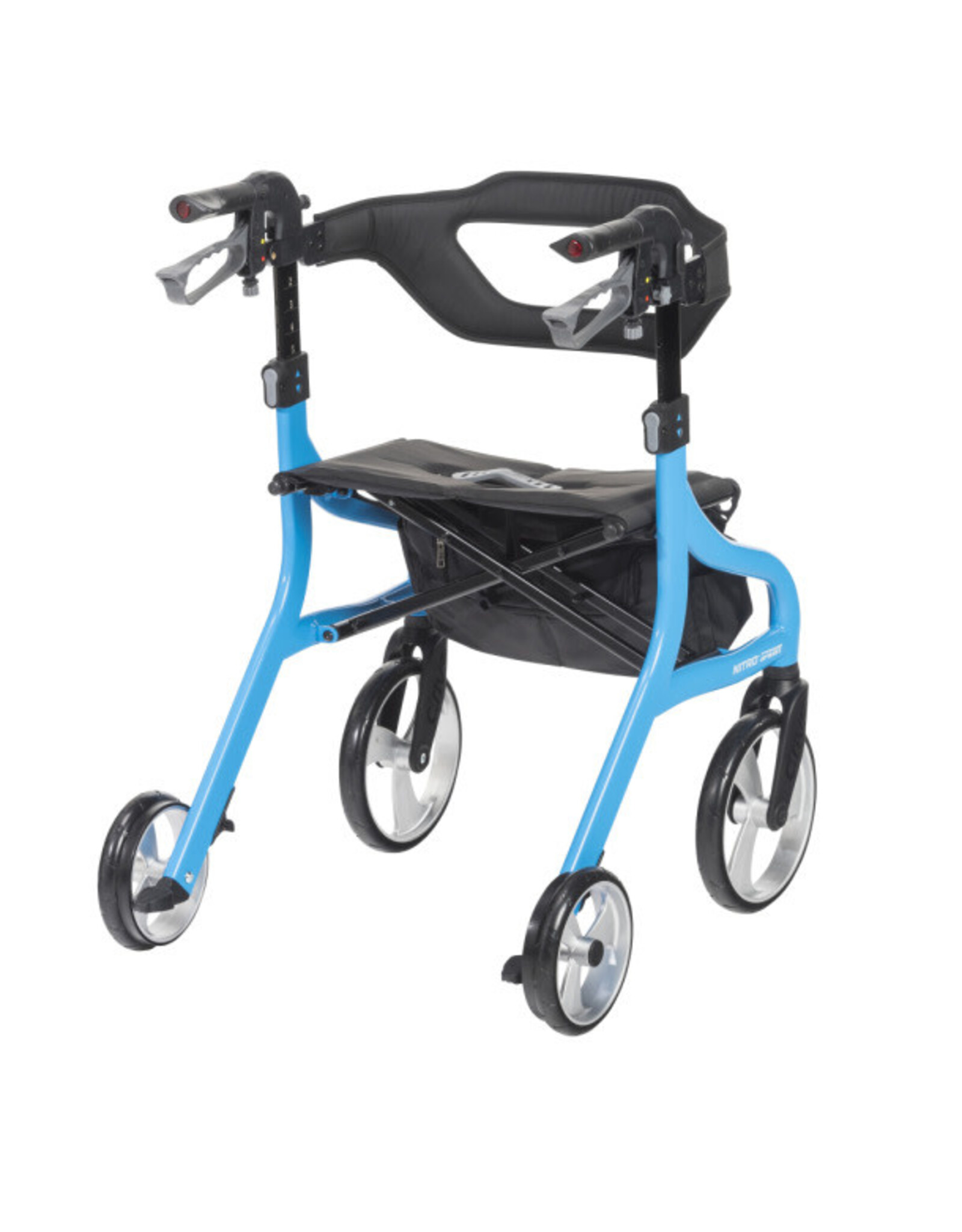 Drive Nitro Sprint Rollator Blue Including Cup, Cane and Cellphone