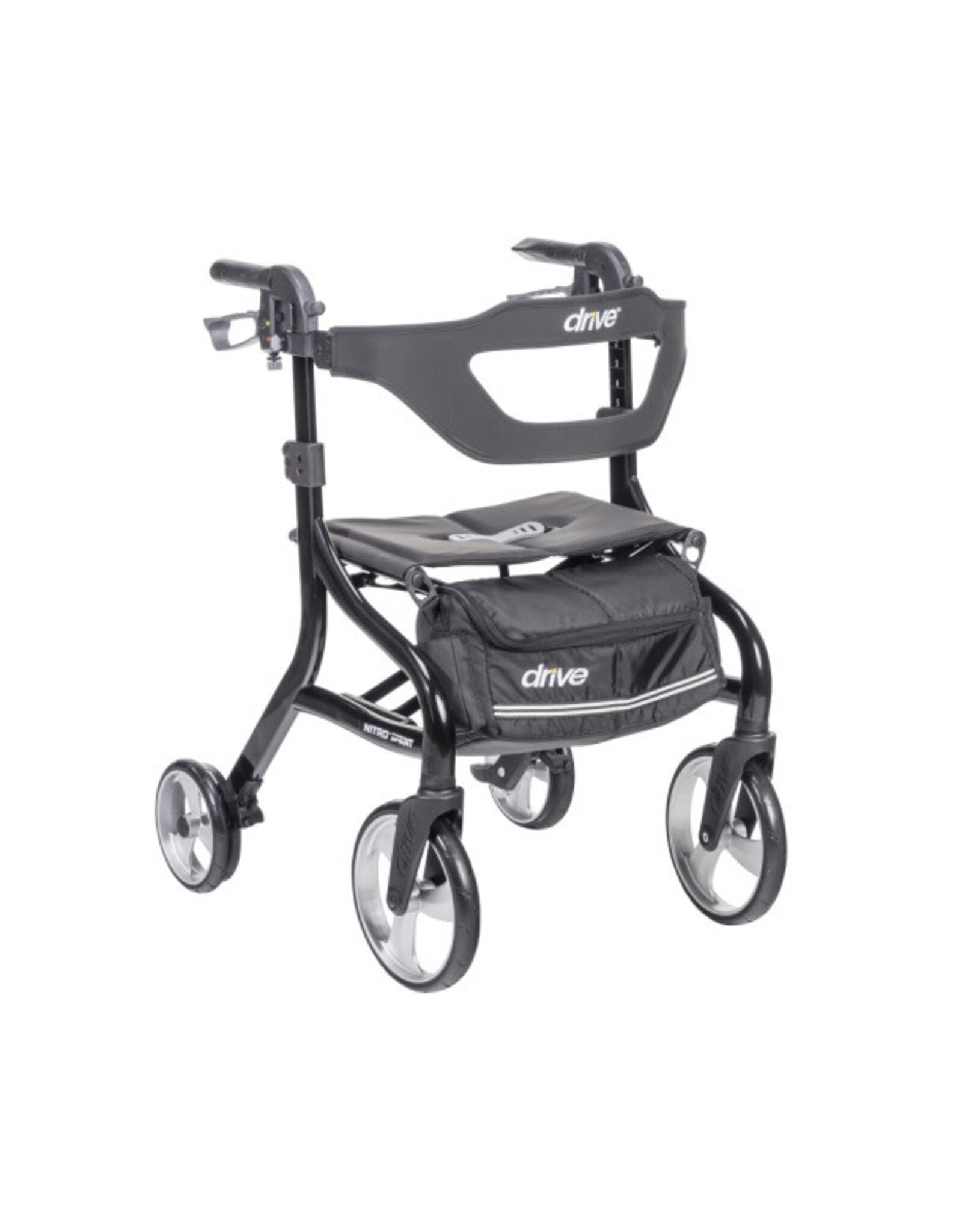 Drive Nitro Sprint Rollator Black Including Cup, Cane and Cellphone