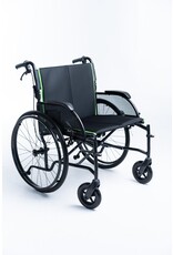 Feather Mobility Feather HD 22" Manual Wheelchair -Black - Anti-tippers - HD pop off wheels