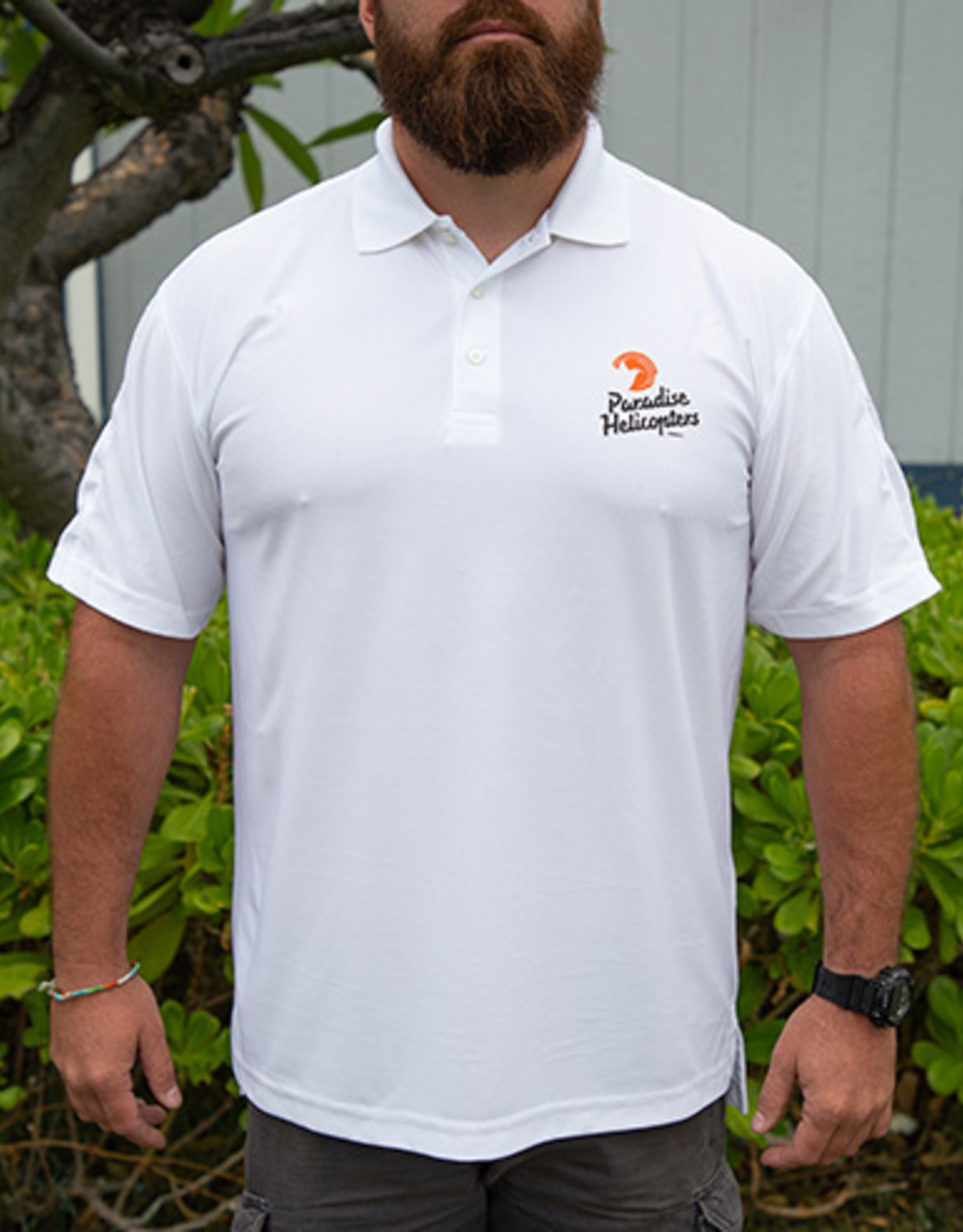 Golf Polo with Paradise Helicopters Logo