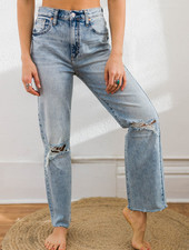 Silver Silver Highly Desirable Straight Denim