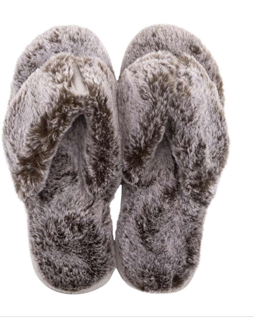 Lemon Fur Flip Flop Slipper The Paisley Boutique