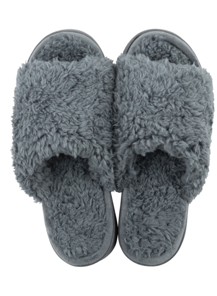 Lemon Fur Berber Slide Slipper