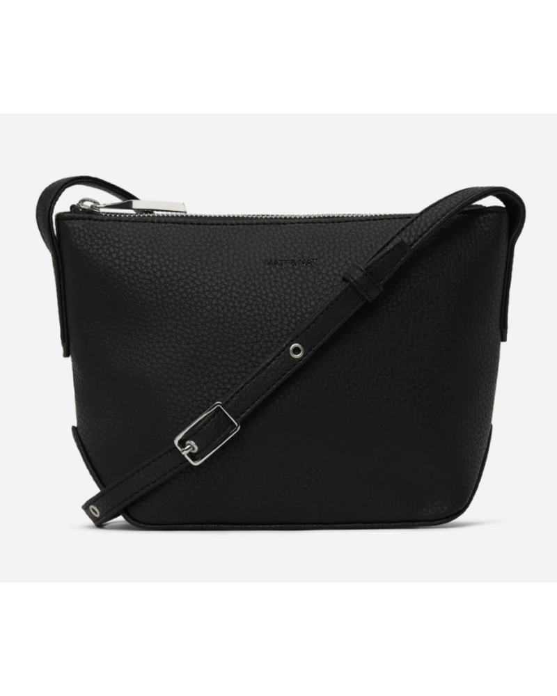 Matt & Nat Buda Vegan Crossbody Bag / Purity / Black — The Luxe Club