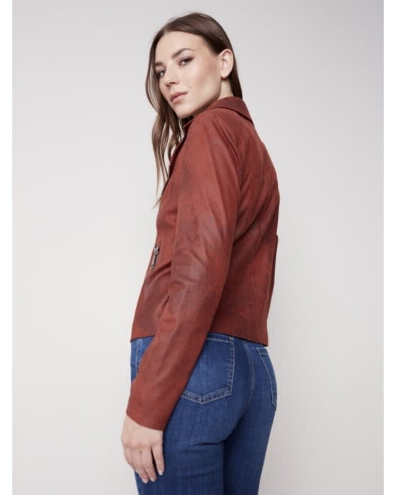 Charlie B Charlie B Faux Suede Moto Jacket