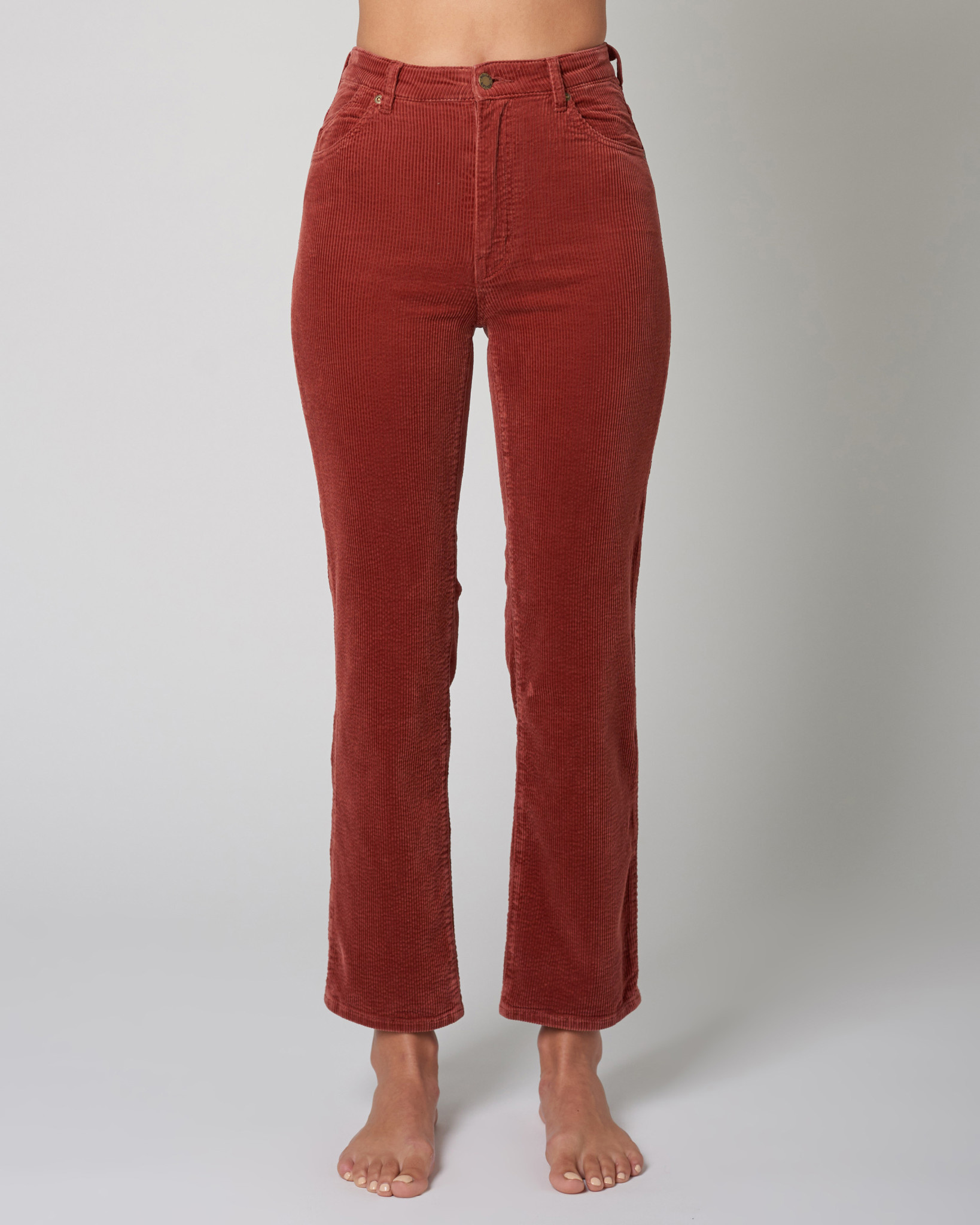 Rolla's Original Straight - Red Corduroy Pants - High-Rise Pants - Lulus