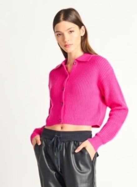 Dex Dex Collared Crop Cardigan