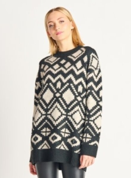 Dex Dex Long Jacquard Sweater