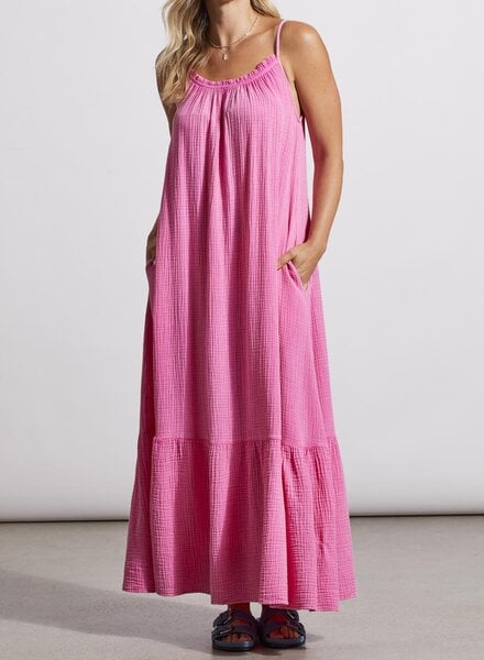 Tiered Collared Maxi Dress - 130323 