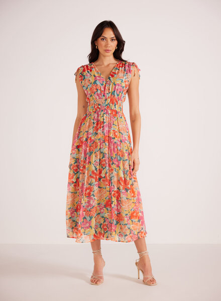 Paisely Floral Tiered Cotton Belted Maxi Shirtdress – Baci Fashion