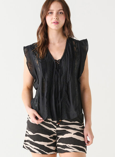 Black Tape Black Tape Lace Detail Blouse