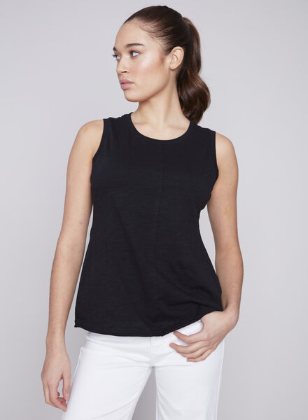 Charlie B Charlie B Sleeveless Cotton Slub Top