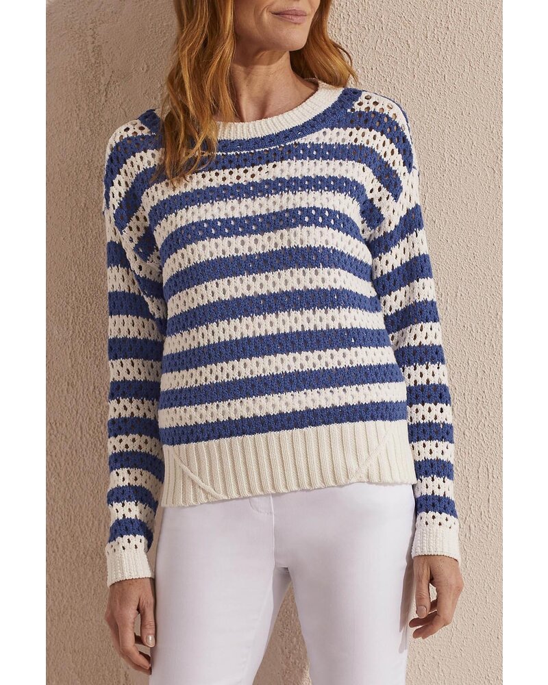 Tribal Tribal Cotton Boat Neck Sweater