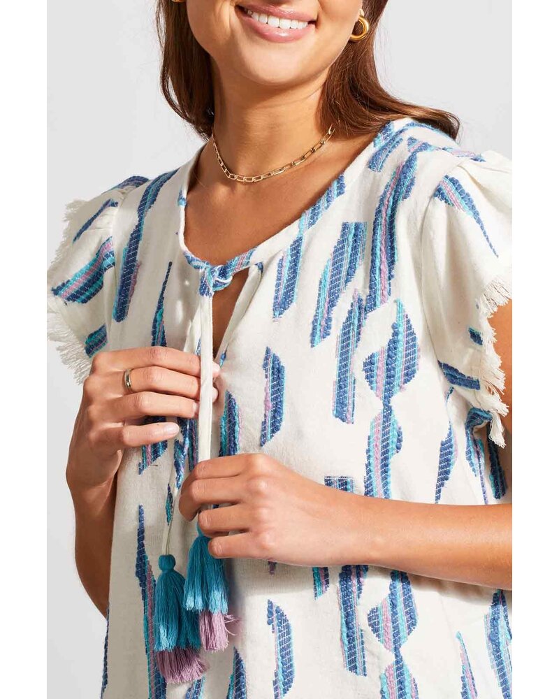 Tribal Tribal Textured Cotton Blouse