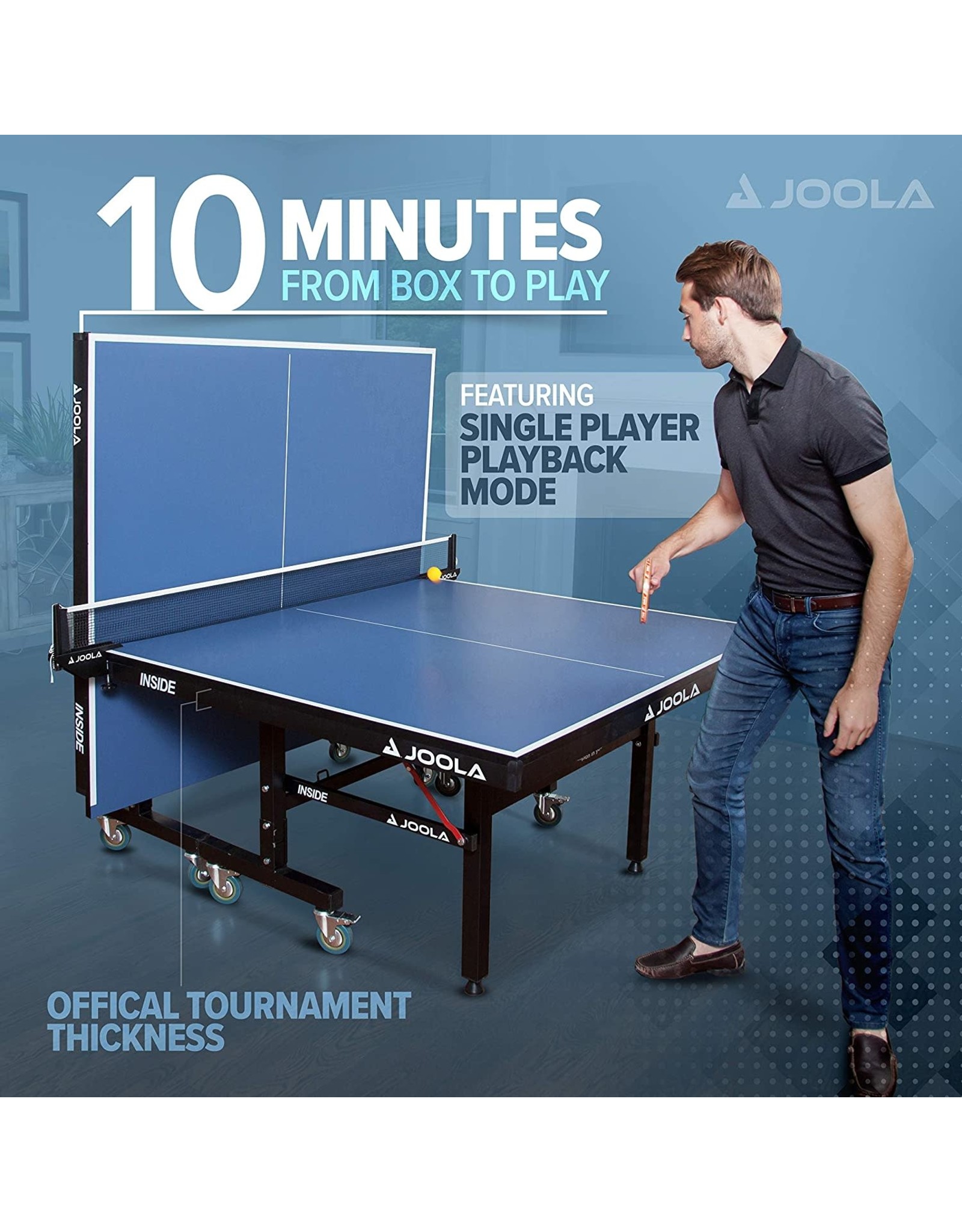 Joola Joola Inside Professional Mdf Indoor Table Tennis Table With Quick Clamp Ping Pong Net
