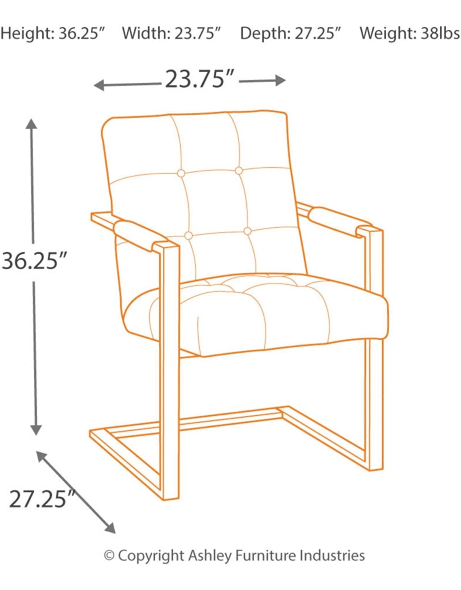ashley design furniture on Ashley Furniture Signature Design Starmore Home Office Desk Chair Contemporary Tufted Black Faux Leather Abusa Buffalo