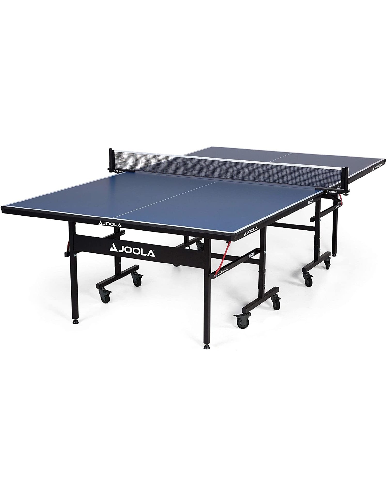 JOOLA Inside Professional MDF Indoor Table Tennis Table with Quick Clamp Ping  Pong Net and Post Set 10 Minute Easy Assembly Ping Pong Table with  Single Player Playback Mode