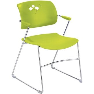Safco Products Safco Products Veer Flex Frame Stacking Chair, Grass