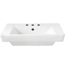 American Standard American Standard 0641008.020 Boulevard Pedestal Lavatory Top with 3 Faucet Holes (8 Centers), 8-Inch, White