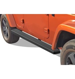 APS APS iBoard (Black Powder Coated 5 inches) Running Boards Nerf Bars Side Steps Step Rails Compatible with 2007-2018 Wrangler JK