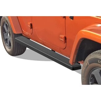 APS iBoard (Black Powder Coated 5 inches) Running Boards Nerf Bars Side Steps Step Rails Compatible with 2007-2018 Wrangler JK