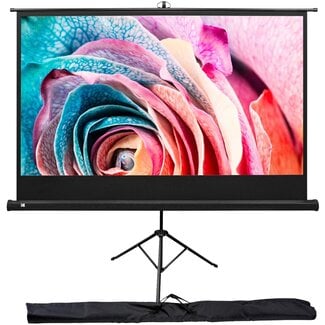 KODAK 100 Projection Screen  Portable Lightweight White 16:9 Projector Screen, Adjustable Tripod Stand & Storage Carry Bag  Adjustable Height & Easy Assembly for Home, Office, School & Church