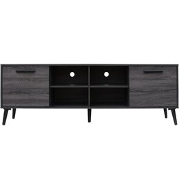 Christopher Knight Home Christopher Knight Home Dontae Mid-Century Modern Faux Wood Overlay TV Stand, Grey Oak