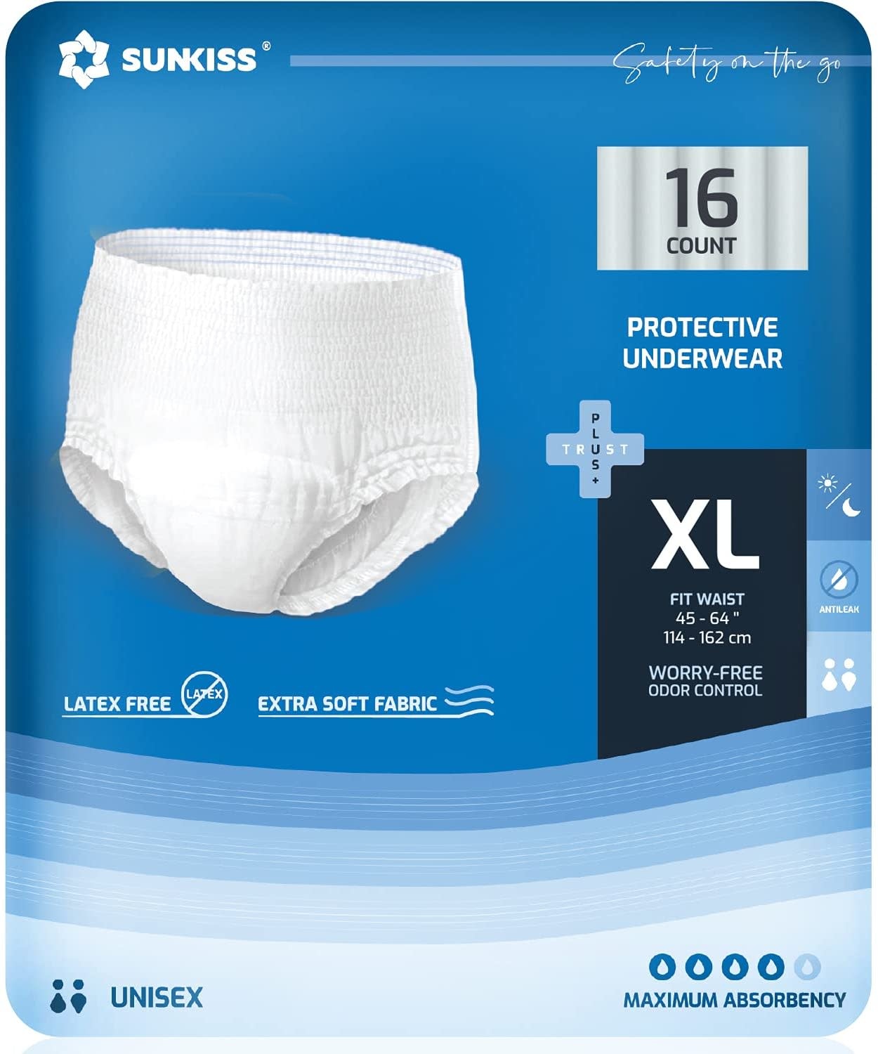 SUNKISS TrustPlus Incontinence and Postpartum Underwear for Men