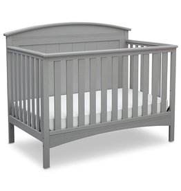 Delta Children Delta Children Archer Solid Panel 4-in-1 Convertible Baby Crib, Grey