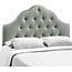 Modway Modway Sovereign Tufted Button Linen Fabric Upholstered King Headboard in Gray