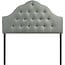 Modway Modway Sovereign Tufted Button Linen Fabric Upholstered King Headboard in Gray